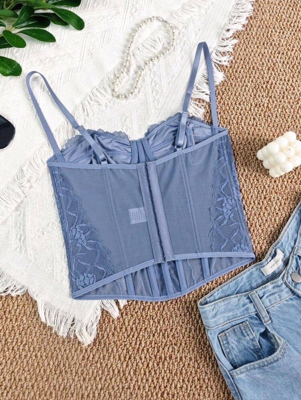 Pretty Girl Store Lace Mesh Strapless  Camisole - Picture 4 of 11